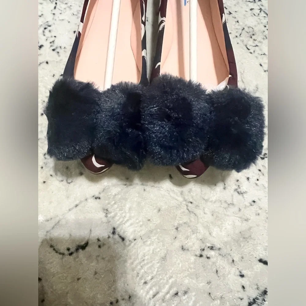 NEW women’s Kate Spade New York Elen Fox Glen Fabric Ballet Flats w/ Bow